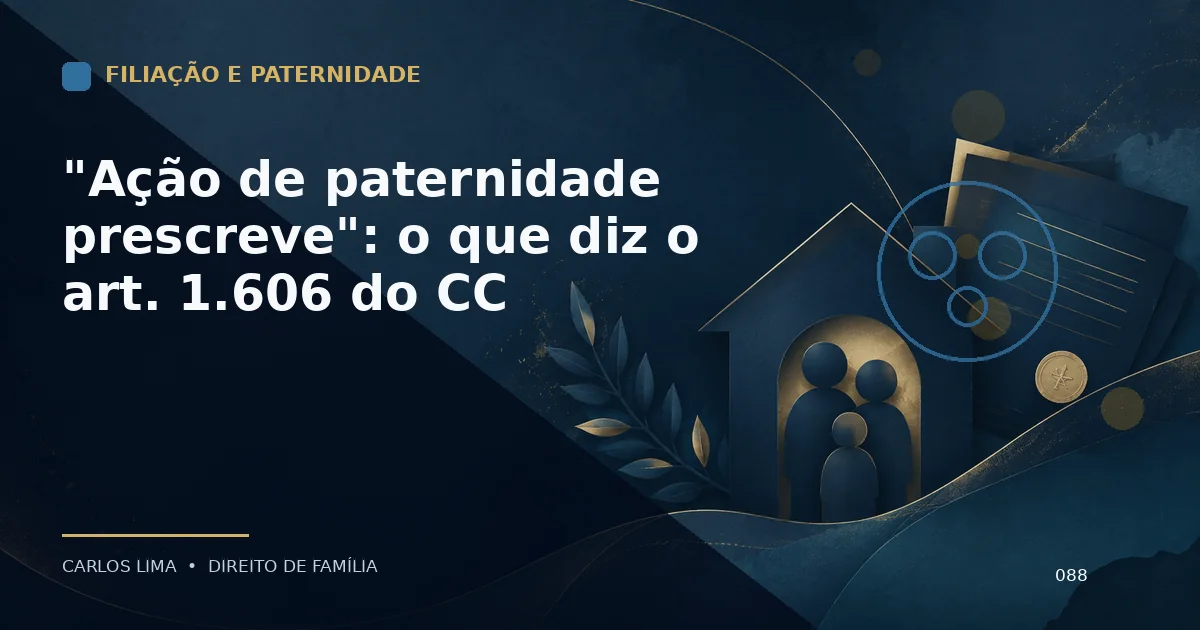 "Ação de paternidade prescreve": o que diz o art. 1.606 do CC