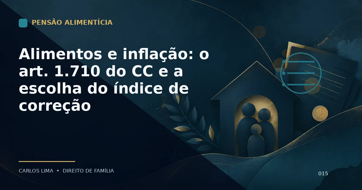 Alimentos e inflação: o art. 1.710 do CC e a escolha do índice de correção