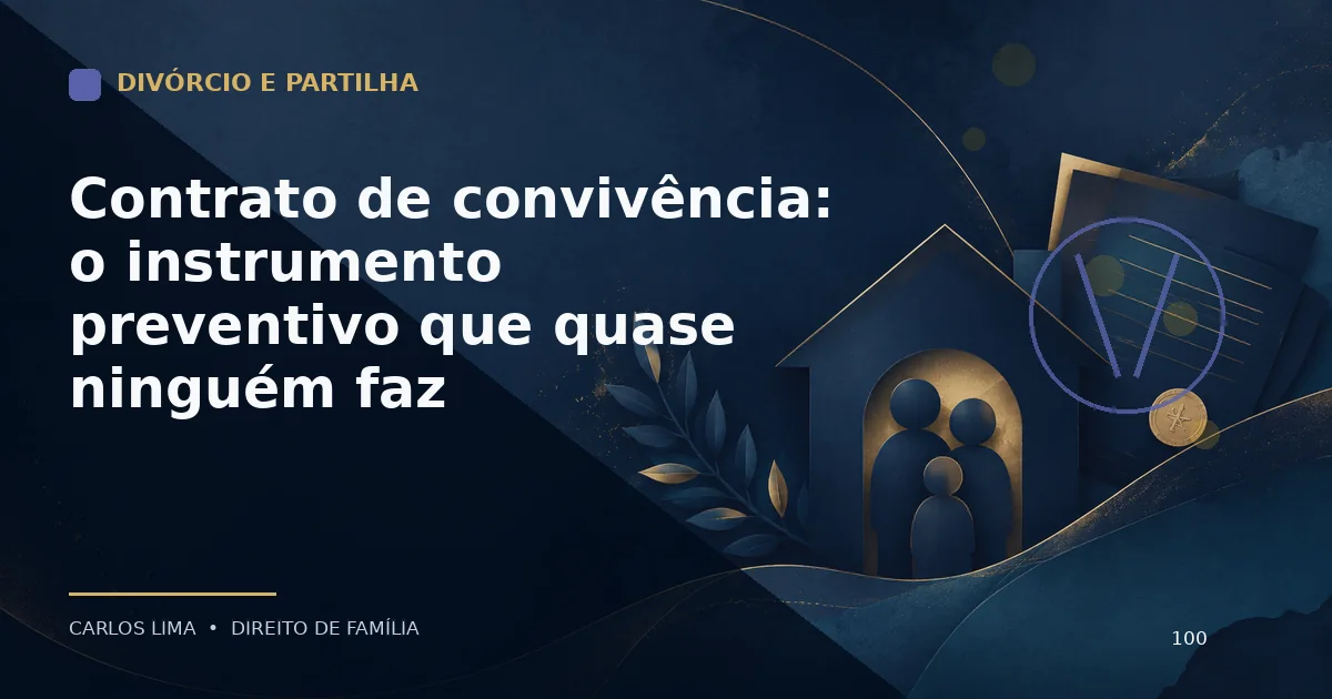 Contrato de convivência: o instrumento preventivo que quase ninguém faz