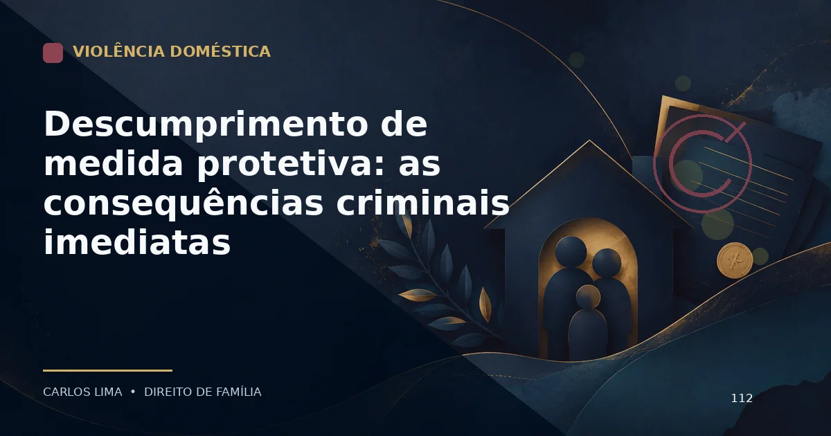 Descumprimento de medida protetiva: as consequências criminais imediatas
