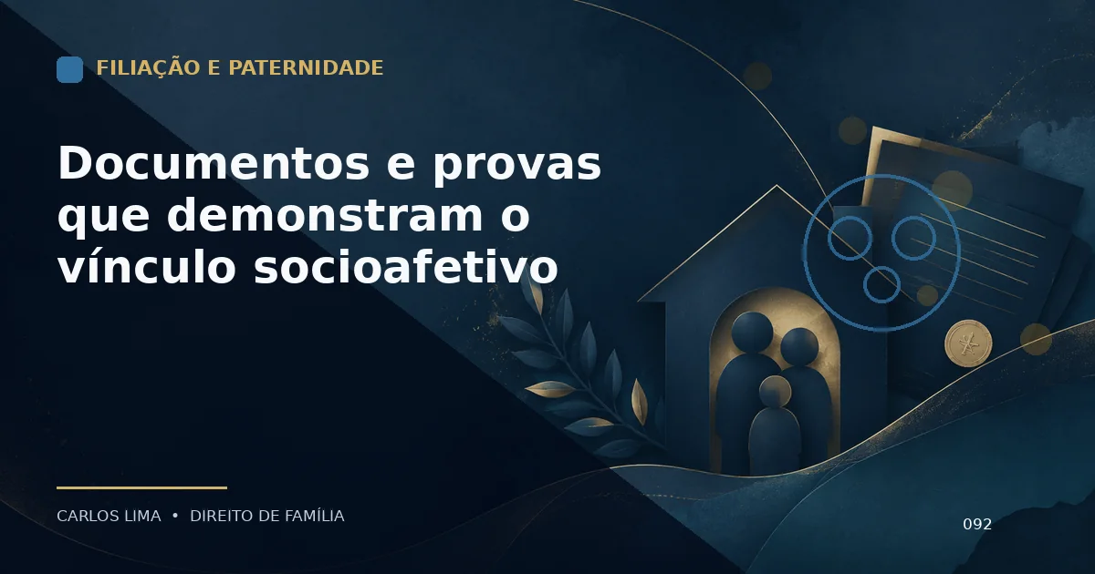 Documentos e provas que demonstram o vínculo socioafetivo