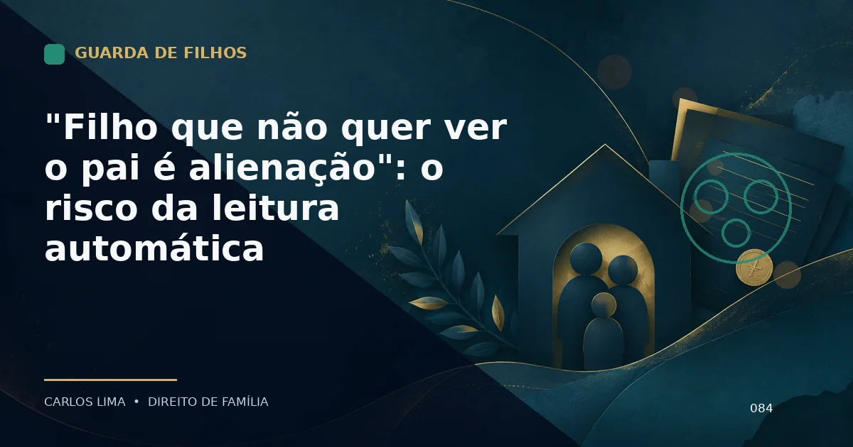 "Filho que não quer ver o pai é alienação": o risco da leitura automática