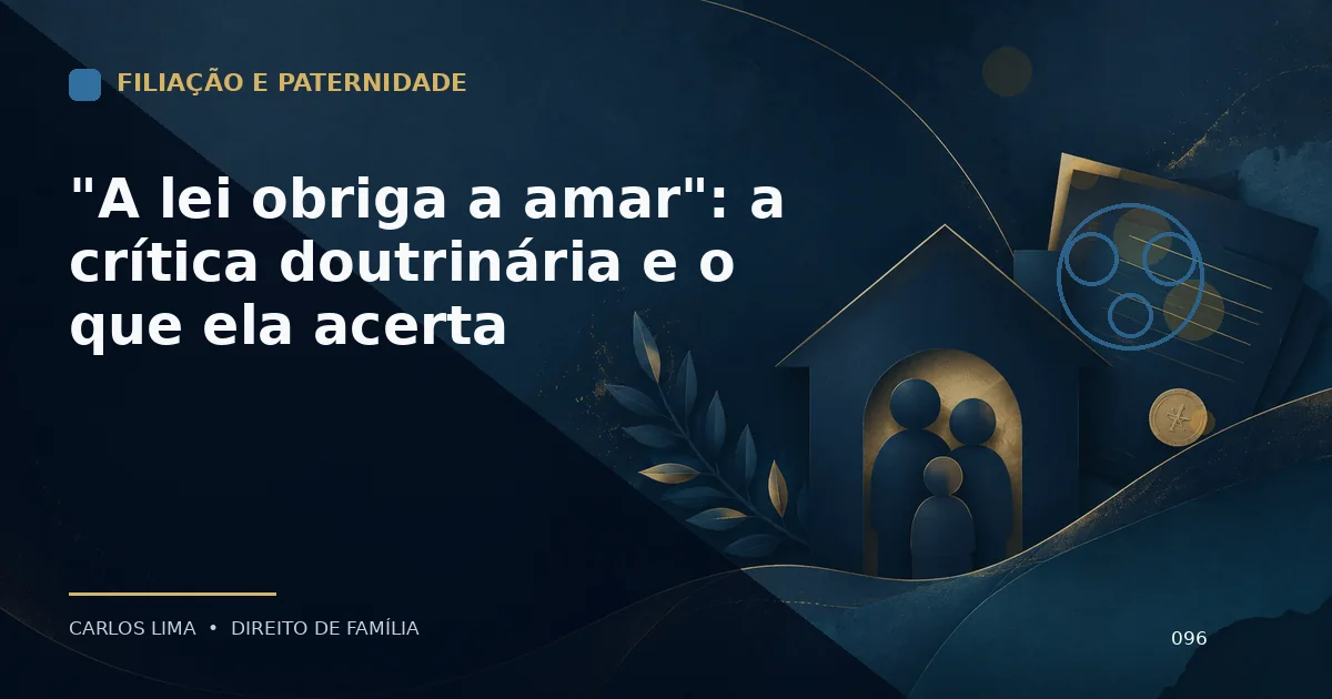 "A lei obriga a amar": a crítica doutrinária e o que ela acerta
