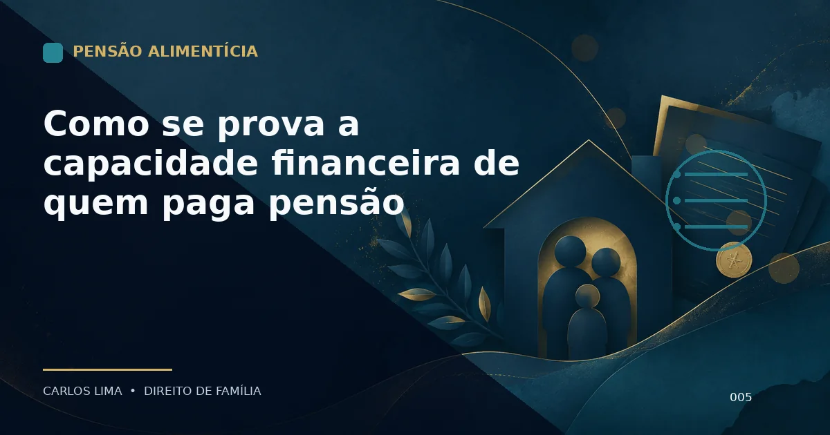 Como se prova a capacidade financeira de quem paga pensão