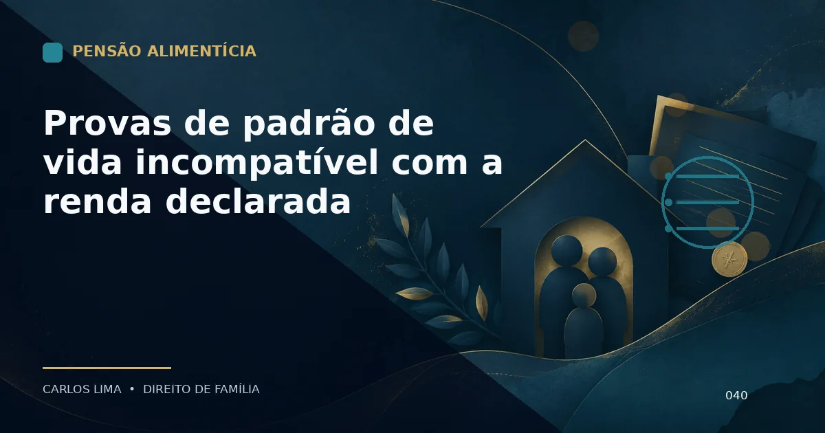 Provas de padrão de vida incompatível com a renda declarada