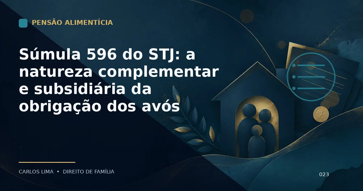 Súmula 596 do STJ: a natureza complementar e subsidiária da obrigação dos avós