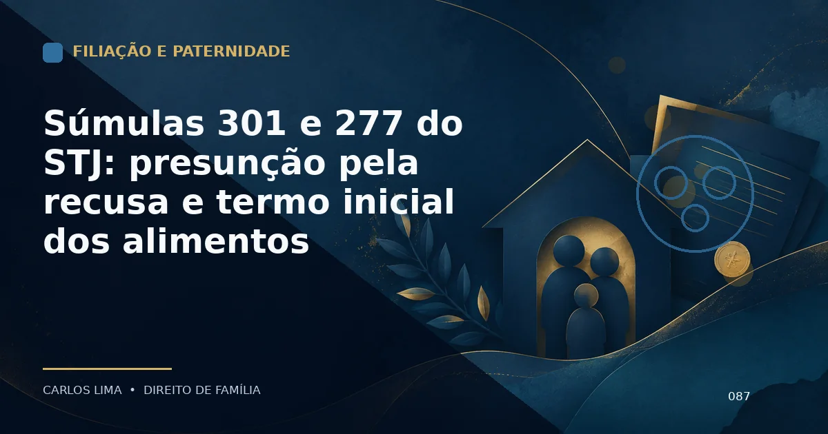 Súmulas 301 e 277 do STJ: presunção pela recusa e termo inicial dos alimentos